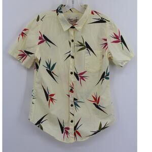 Roberta Oaks Aloha Hawaiian Shirt Bird of Paradise - Yellow Size Large